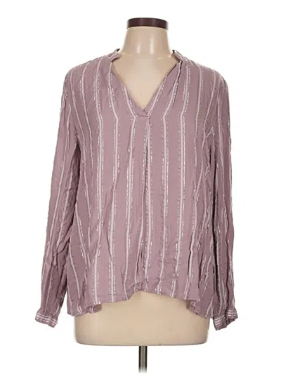 Pre-owned Jennifer Lopez Long Sleeve Blouse In Purple