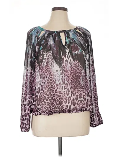 Pre-owned Jennifer Lopez Long Sleeve Blouse In Purple