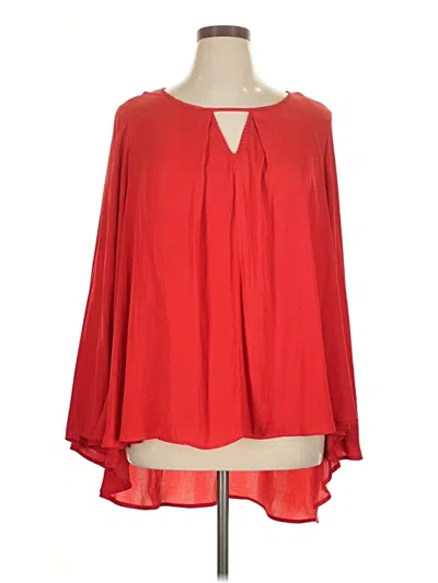 Pre-owned Jennifer Lopez Long Sleeve Blouse In Red