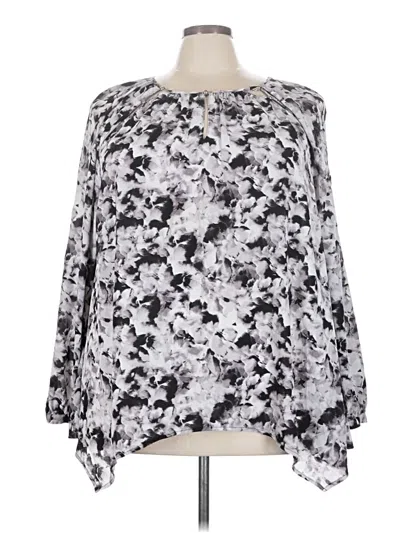 Pre-owned Jennifer Lopez Long Sleeve Blouse In Silver