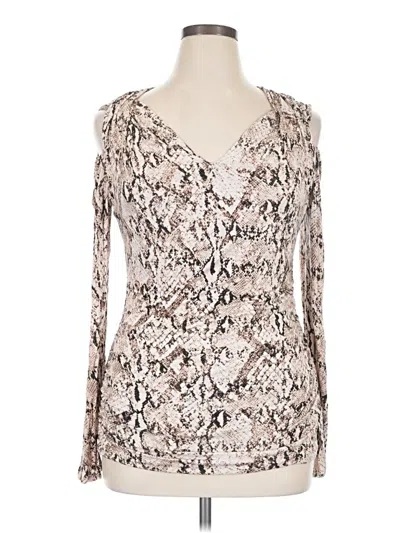 Pre-owned Jennifer Lopez Long Sleeve Blouse In Silver