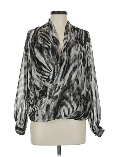 Pre-owned Jennifer Lopez Long Sleeve Blouse In White