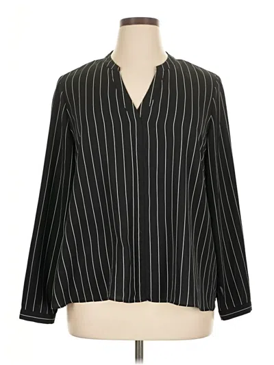 Pre-owned Jennifer Lopez Long Sleeve Polo Shirt In Black