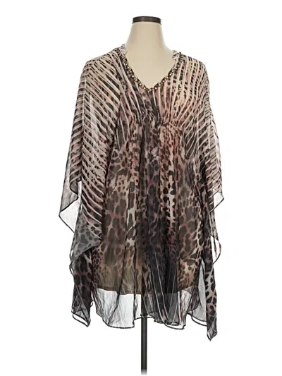 Pre-owned Jennifer Lopez Poncho In Brown