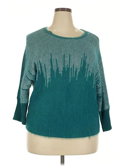 Pre-owned Jennifer Lopez Pullover Sweater In Teal