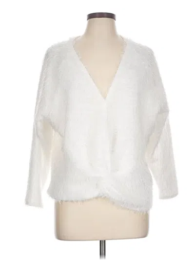 Pre-owned Jennifer Lopez Pullover Sweater In White