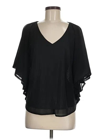 Pre-owned Jennifer Lopez Short Sleeve Blouse In Black