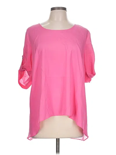 Pre-owned Jennifer Lopez Short Sleeve Blouse In Pink