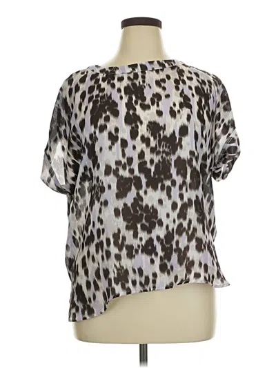 Pre-owned Jennifer Lopez Short Sleeve Blouse In Silver