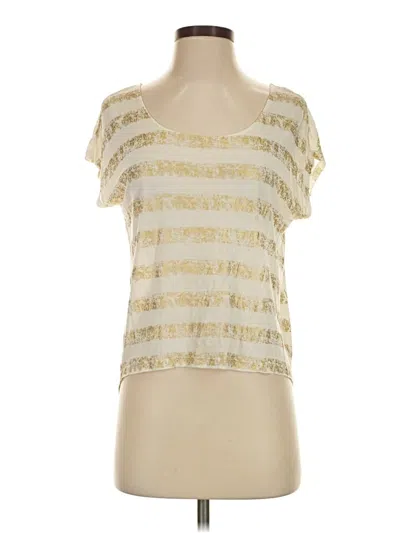 Pre-owned Jennifer Lopez Short Sleeve T-shirt In Gold
