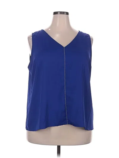 Pre-owned Jennifer Lopez Sleeveless Blouse In Blue