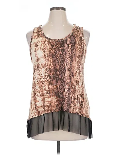 Pre-owned Jennifer Lopez Sleeveless Blouse In Brown