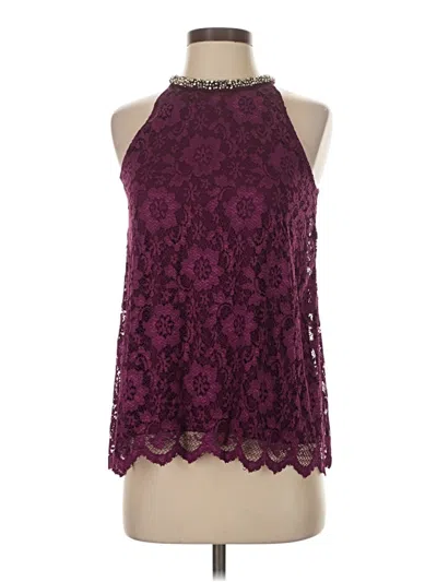 Pre-owned Jennifer Lopez Sleeveless Blouse In Burgundy
