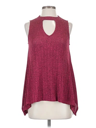 Pre-owned Jennifer Lopez Sleeveless Blouse In Burgundy