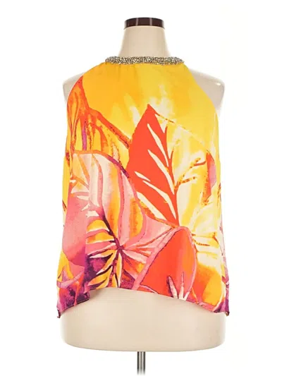 Pre-owned Jennifer Lopez Sleeveless Blouse In Orange