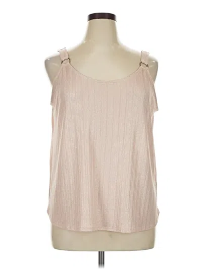 Pre-owned Jennifer Lopez Sleeveless Blouse In Tan