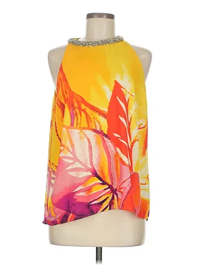 Pre-owned Jennifer Lopez Sleeveless Blouse In Yellow