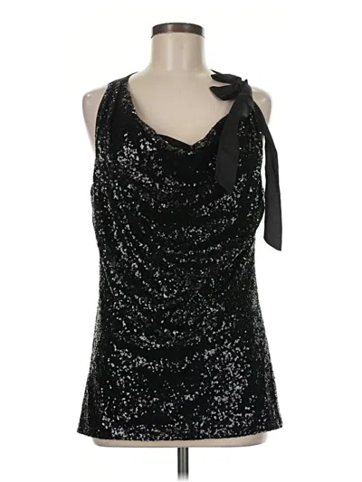 Jennifer Lopez Sleeveless Top Black One Shoulder Neckline Tops