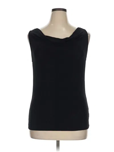 Pre-owned Jennifer Lopez Sleeveless Top Black Scoop Neck Tops
