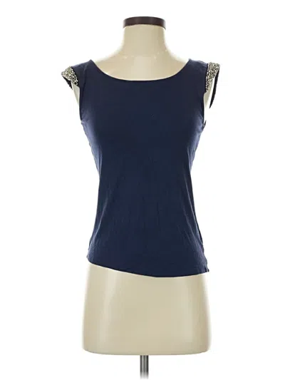 Pre-owned Jennifer Lopez Sleeveless Top Blue Sweetheart Neckline Tops