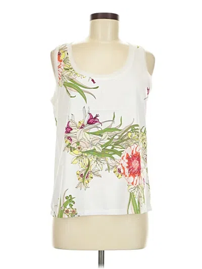 Pre-owned Jennifer Lopez Sleeveless T-shirt In Ivory