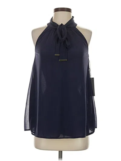 Pre-owned Jennifer Lopez Tank Top Blue Tie Neck Tops