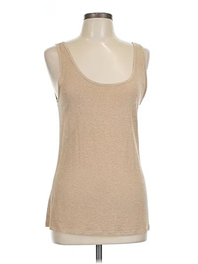 Pre-owned Jennifer Lopez Tank Top Tan Strapless Neckline Tops