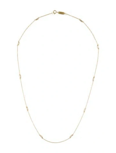 Pre-owned Jennifer Meyer 14k Diamond Station Necklace, 17" In Multi