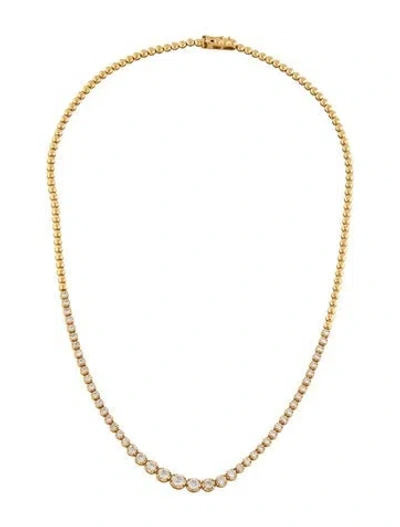 Pre-owned Jennifer Meyer 18k 2.70ctw Diamond Graduated Tennis Necklace, 17.25" In Multicolor