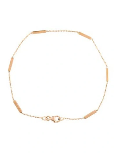 Pre-owned Jennifer Meyer 18k Bar By-the-inch Bracelet On 14k Chain, 7" In Multi