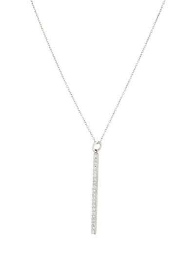 Pre-owned Jennifer Meyer 18k Diamond Bar Necklace W/ 14k Chain, 24" In Multi