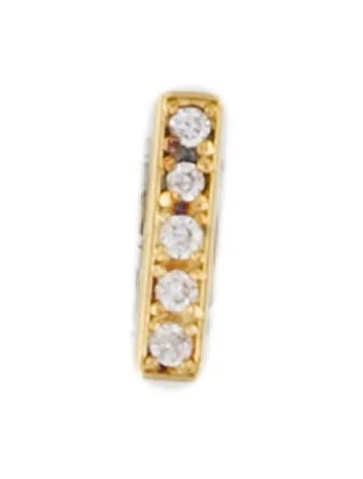 Pre-owned Jennifer Meyer 18k Diamond Bar Single Stud Earring In Multi