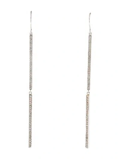 Pre-owned Jennifer Meyer 18k Diamond Double Stick Drop Earrings In Multi