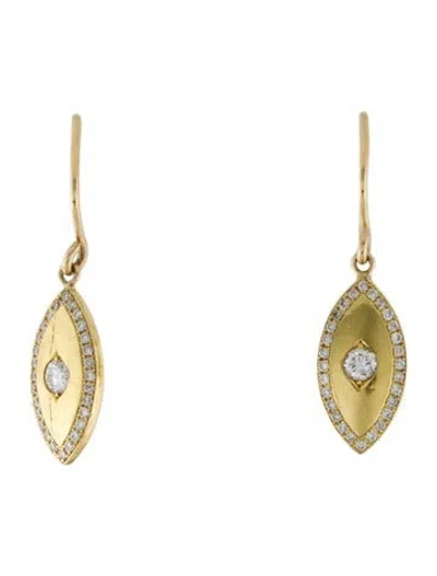 Pre-owned Jennifer Meyer 18k Diamond Drop Earrings In Multicolor