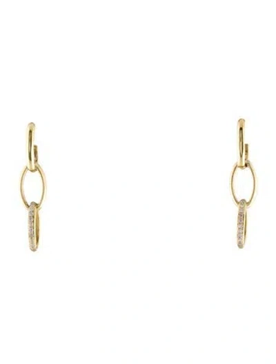 Pre-owned Jennifer Meyer 18k Diamond Edith Drop Earrings In Multi