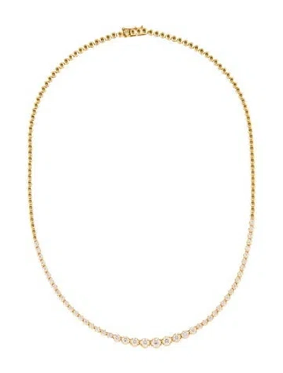 Pre-owned Jennifer Meyer 18k Diamond Graduated Tennis Necklace, 16" In Multi
