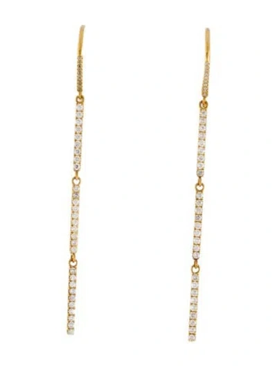 Pre-owned Jennifer Meyer 18k Diamond Sticks Drop Earrings In Multi