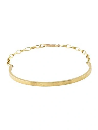 Pre-owned Jennifer Meyer 18k Ellen Cuff With Edith Link Detail, 6.25" In Multicolor