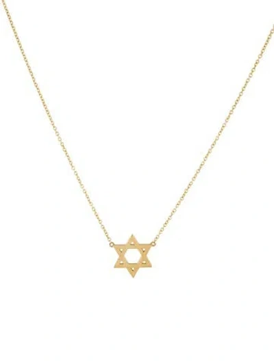 Pre-owned Jennifer Meyer 18k Mini Star Of David Pendant Necklace, 16.75" In Multi