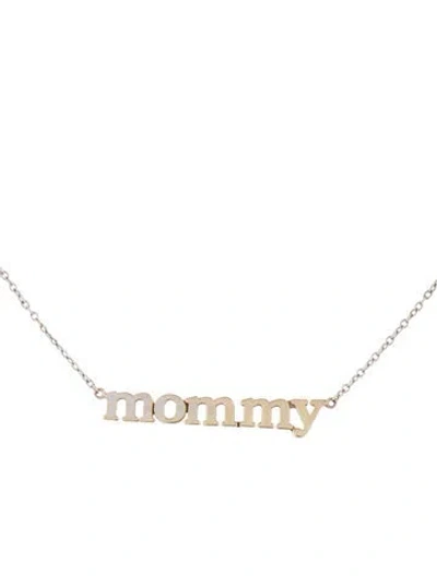Pre-owned Jennifer Meyer 18k 'mommy' Pendant Necklace, 18" In Multicolor