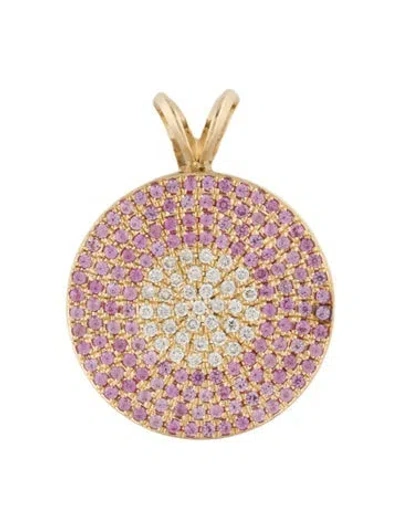 Pre-owned Jennifer Meyer 18k Sapphire & Diamond Pendant In Multi