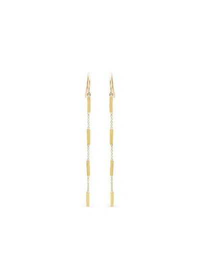Jennifer Meyer 18k Yellow Gold Bar Earrings