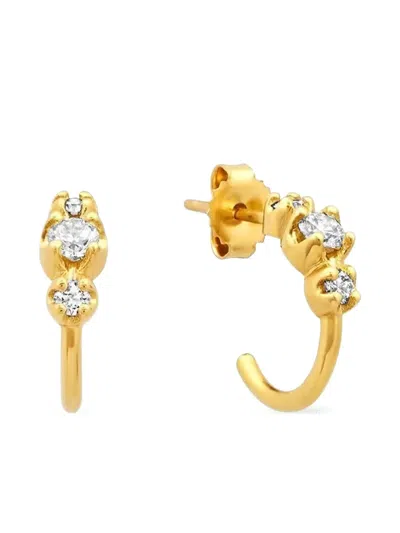 Jennifer Meyer 18k Yellow Gold Diamond Earrings