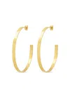 Jennifer Meyer 18k Yellow Gold Flat Hoop Earrings In Gold
