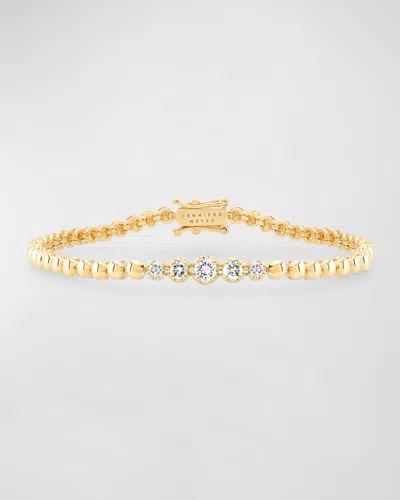 Jennifer Meyer 18k Yellow Gold Graduated Diamond Bracelet