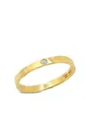 Jennifer Meyer 18k Yellow Gold Hammered Diamond Ring In Gold