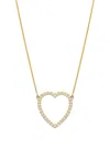 Jennifer Meyer 18k Yellow Gold Open Heart Diamonds Necklace In Gold