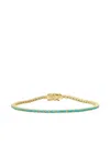 Jennifer Meyer 18k Yellow Gold Turquoise Tennis Bracelet In Gold