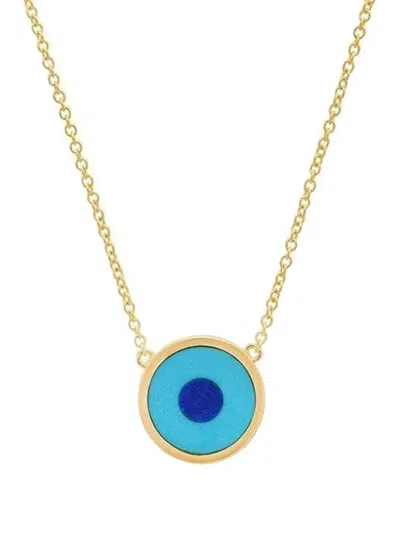 Jennifer Meyer 18kt Yellow Gold Evil Eye Turquoise Necklace