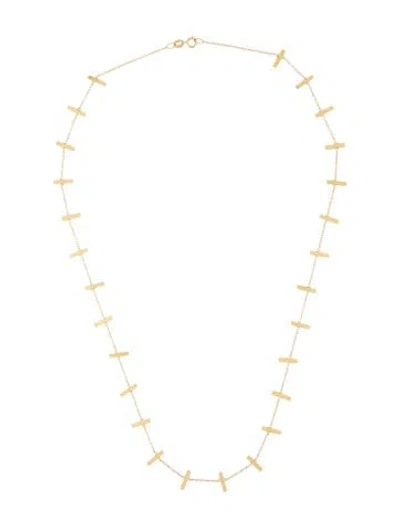 Pre-owned Jennifer Meyer Cross Bar Station Necklace, 18" In Multi